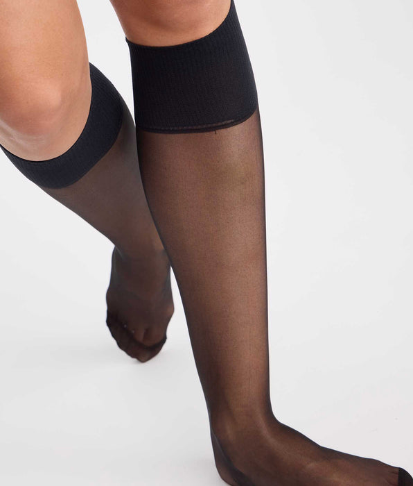 DIM Pack de 2 medias transparentes negras Resist
