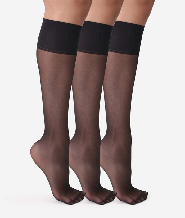 DIM Pack de 3 medias negras transparentes Beauty Resist 20D
