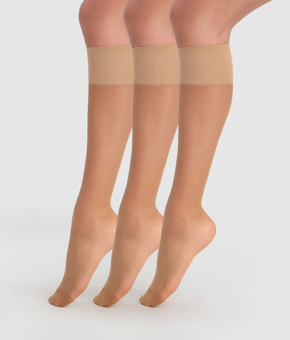 DIM Pack de 3 medias transparentes Canela Beauty Resist 20D