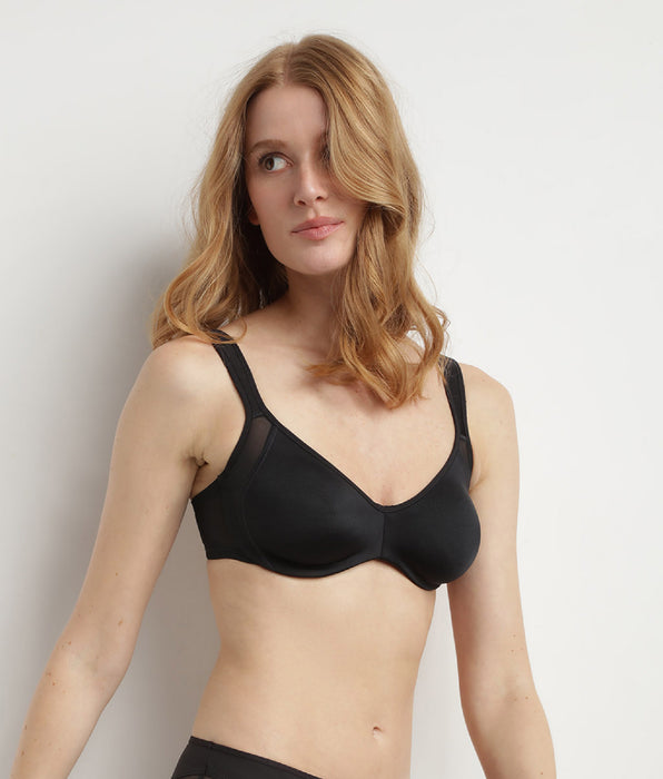 DIM Sujetador reductor con aros negro Generous Minimizer Dim