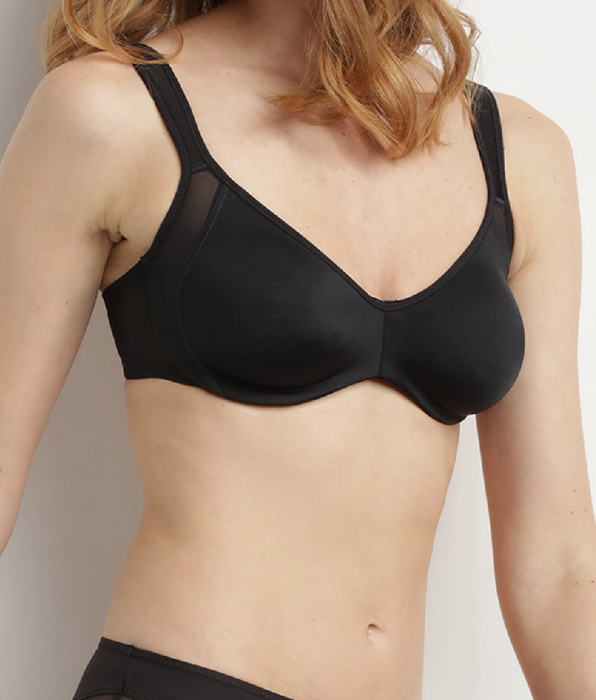 DIM Sujetador reductor con aros negro Generous Minimizer Dim