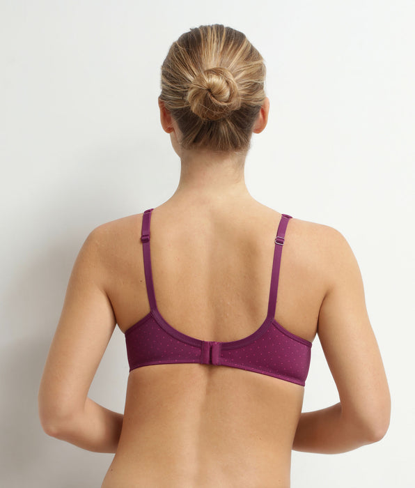 DIM Sujetador con copas de microfibra y tul con lunares Generous