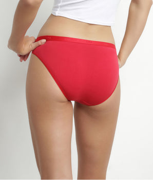 Pack de 5 bragas de mujer de algodón elástico con estampado de corazones Gris Les Pockets