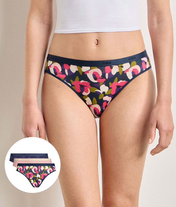 DIM Lote de 5 bragas floral chic Les Pockets Coton