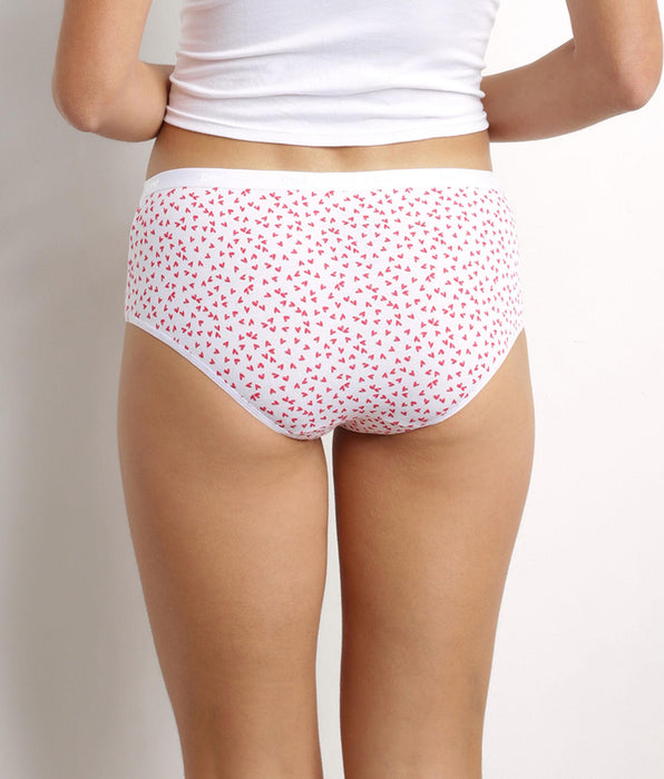 DIM Pack de 5 culottes de mujer de algodón elástico con estampado de corazones Les Pockets