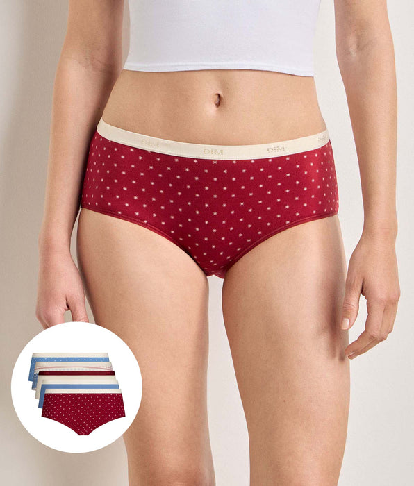 DIM Lote de 5 shortys nieve marrón Les Pockets Coton