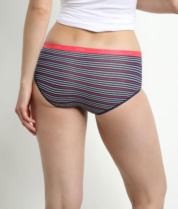 DIM Lote de 3 bóxers pretty rose de algodón elástico Les Pockets