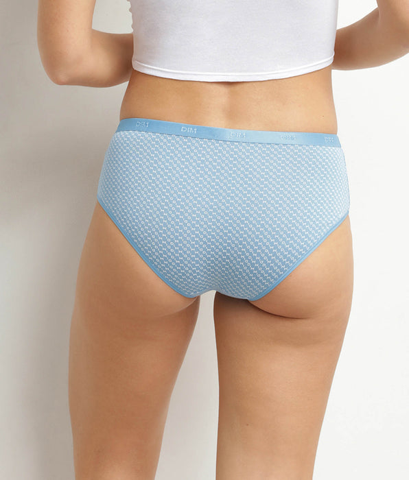 DIM Pack de 3 bóxers de mujer de algodón elástico con el logotipo de Dim Les Pockets