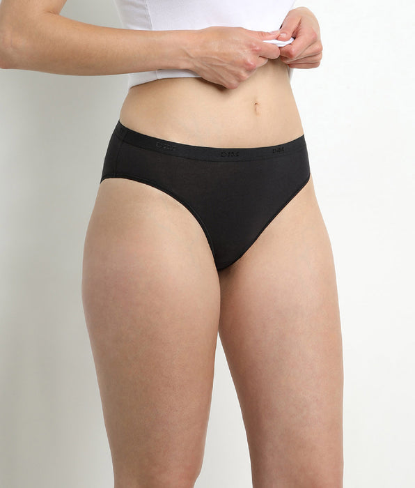 DIM Pack de 3 bragas en negro/blanco/gris Les Pockets de algodón