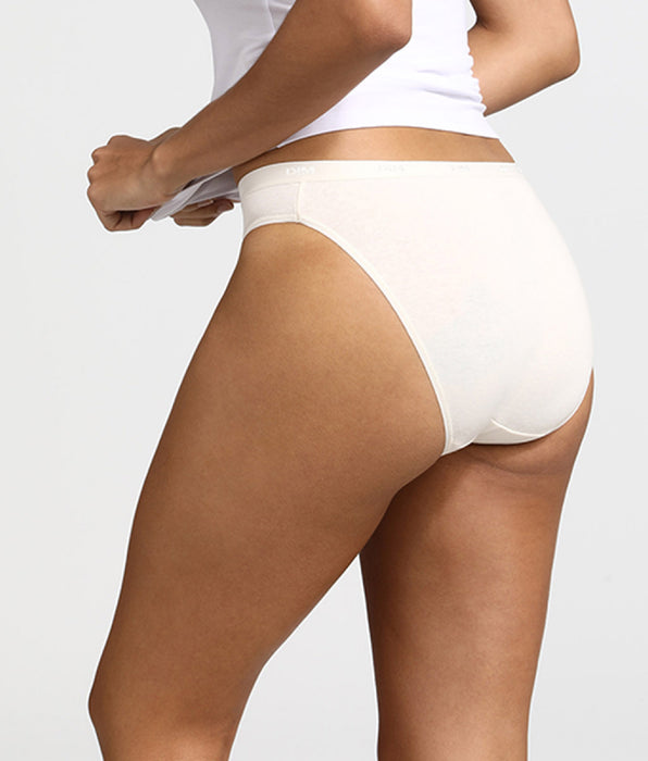 DIM Pack de 3 bragas de color visón/rosa/nácar Les Pockets de algodón