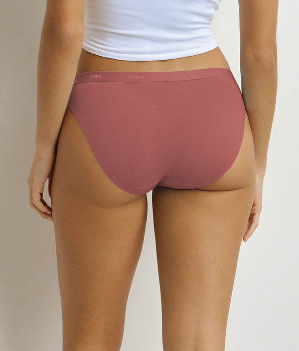 DIM Pack de 3 slips de mujer rojo, rosa y blanco Les Pockets Ecodim