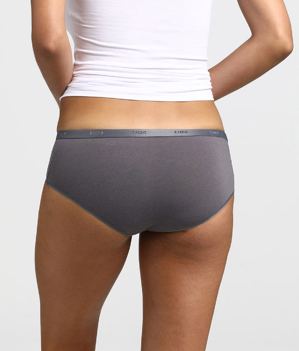 DIM Pack de 3 culottes de algodón rosa, gris y taupe Les Pockets EcoDIM