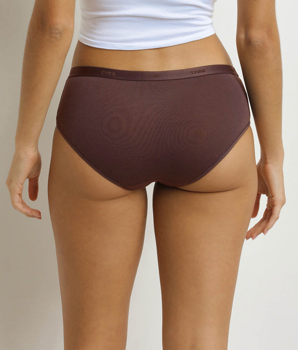 DIM Pack de 3 calzoncillos para mujer Cocoa, Rojo, Negro Les Pockets Ecodim