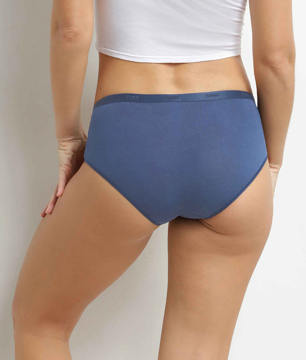 DIM Pack de 3 bóxers de mujer de algodón elástico Gris Rojo Les Pockets Ecodim