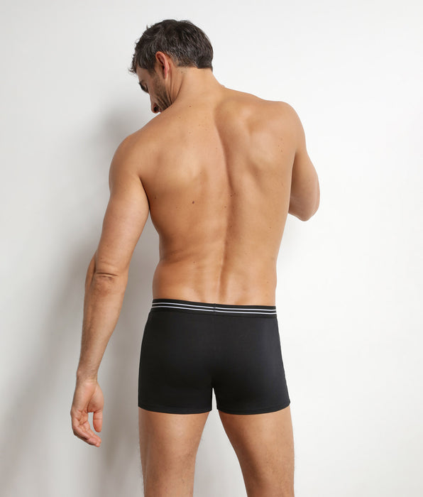 DIM Pack de 2 bóxers de algodón elástico para hombre EcoDim negros