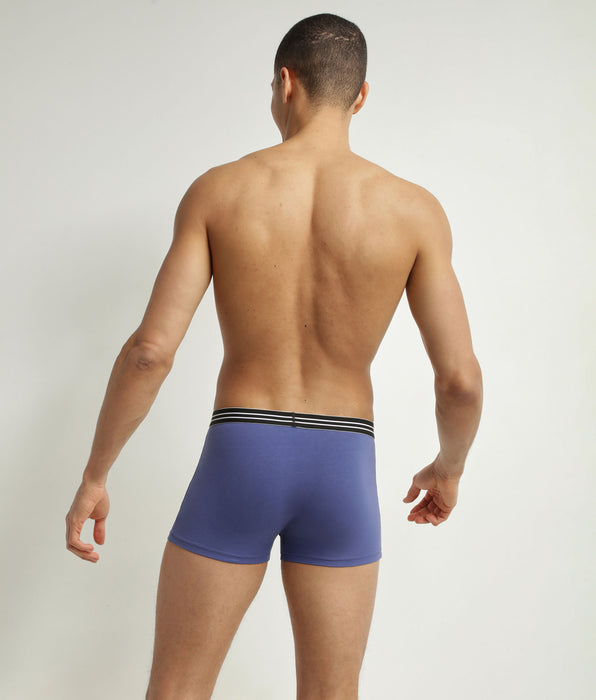 DIM Pack de 2 bóxers de hombre de algodón elástico azul y negro EcoDim