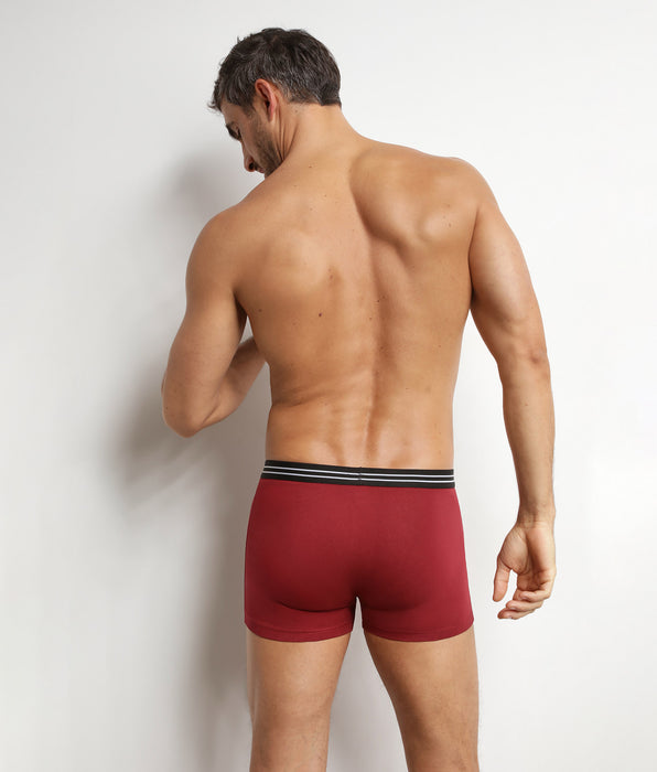 DIM Pack de 2 bóxers de algodón elástico para hombre Rojo EcoDim