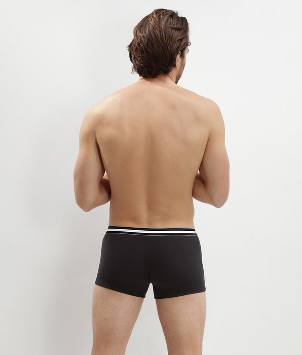 DIM Pack de 4 bóxers negros de algodón ECODIM