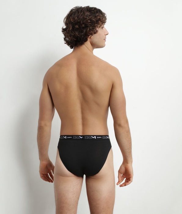DIM Pack de 2 calzoncillos para hombre Negro Blanco Contraste Cintura Dim Algodón Stretch