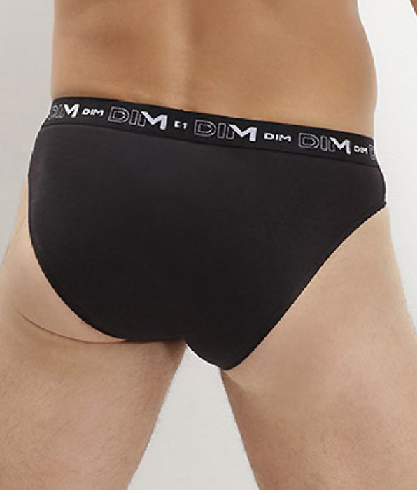 DIM Pack de 2 calzoncillos negros de algodón elástico para hombre