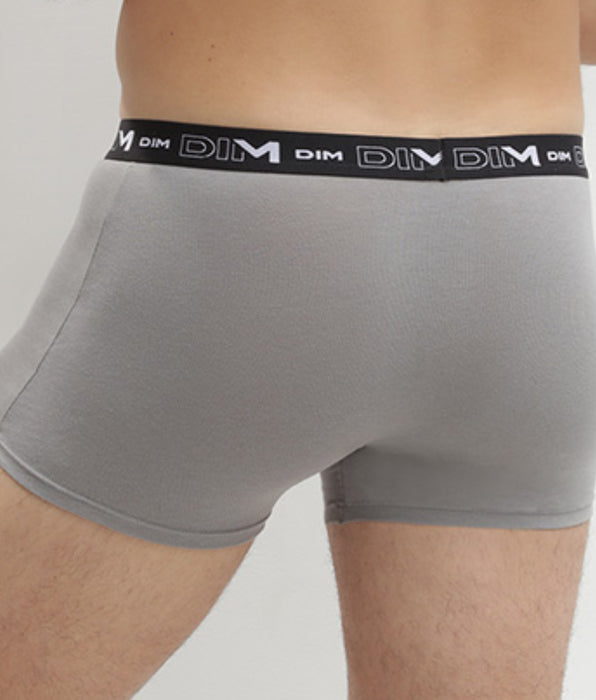 DIM Pack de 3 bóxers negro, gris y blanco de algodón elástico hombre