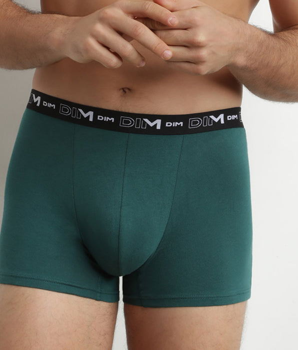 DIM Pack de 3 Boxers de algodón para hombre Verde Azul Dim Algodón Stretch