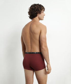 Pack de 3 calzoncillos bóxer de algodón elástico rojo verde para hombre