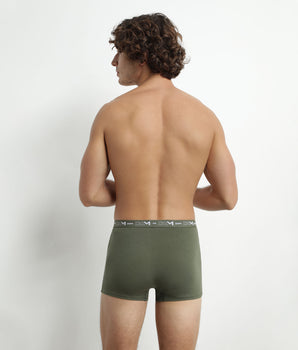 Pack de 3 calzoncillos bóxer de algodón elástico naranja verde para hombre