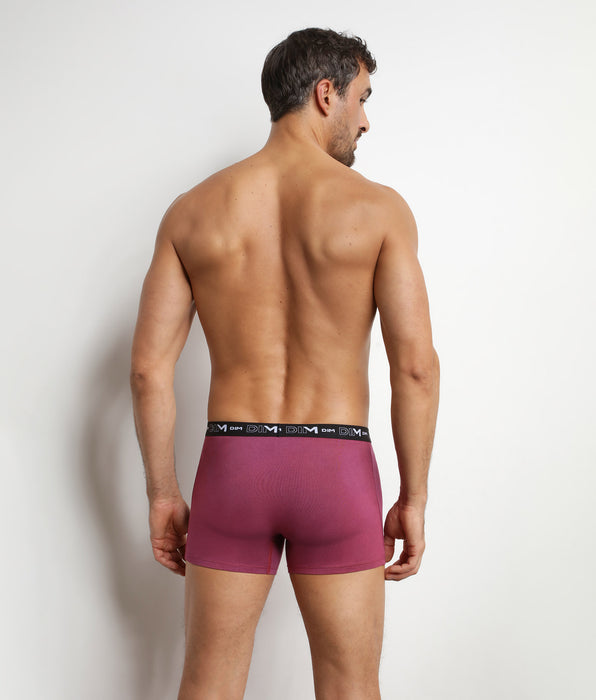 DIM Pack de 3 bóxers para hombre Mauve Eclipse Dim Coton Stretch