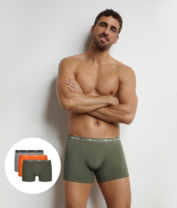 DIM Pack de 3 bóxers para hombre Jungle Pop Dim Coton Stretch