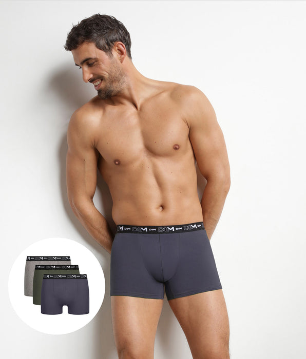 DIM Pack de 3 bóxers para hombre Terrien Dim Coton Stretch