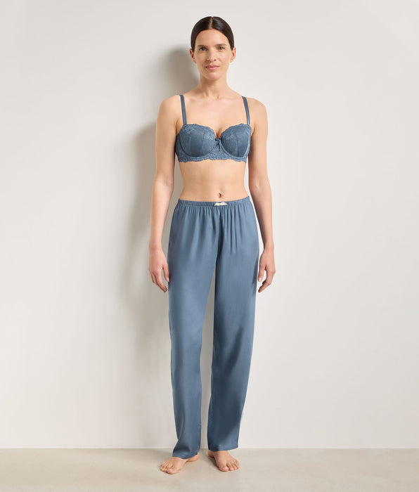 DIM Pantalón de pijama de twill azul empolvado Slow Days Fresh Vibes