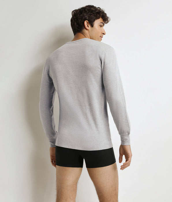 DIM Camiseta de hombre Dim Thermal de algodón gris jaspeado