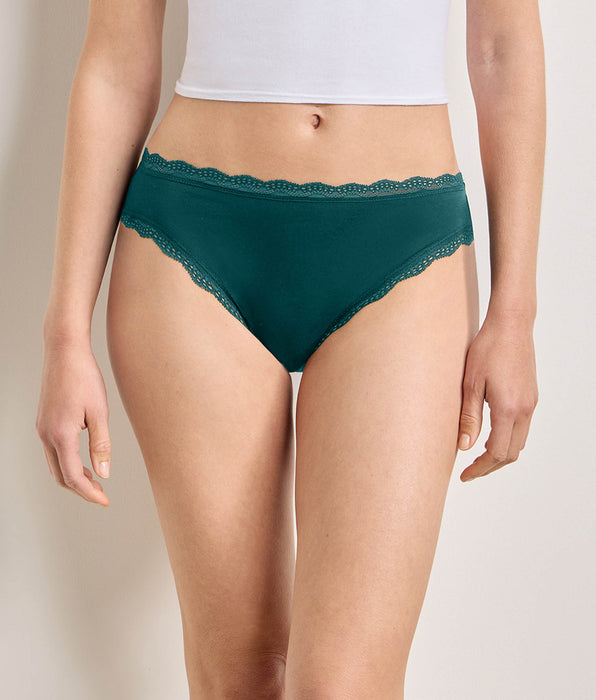DIM Pack de 2 braguitas rosa esmeralda Daily Coton Dentelle