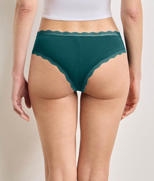 DIM Pack de 2 braguitas rosa esmeralda Daily Coton Dentelle