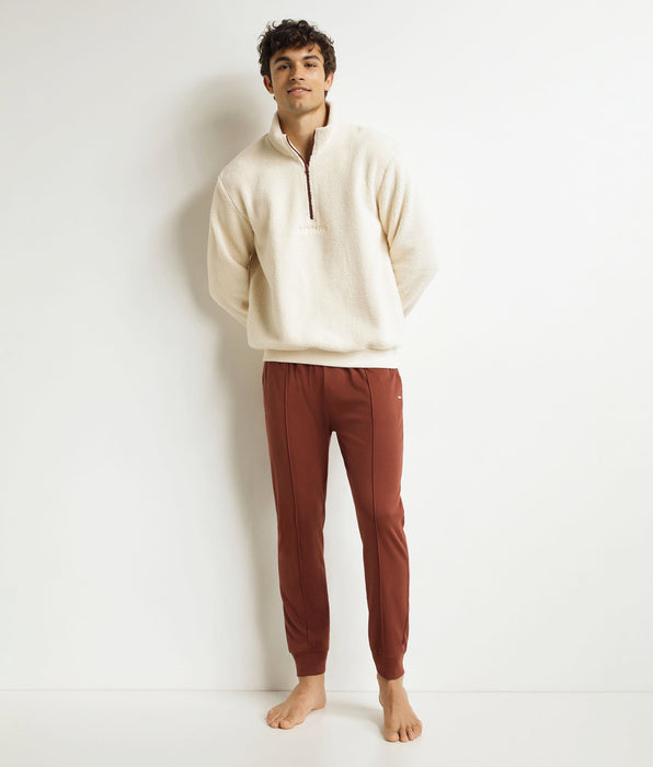DIM Conjunto de pantalón de pijama para hombre Burdeos Dim