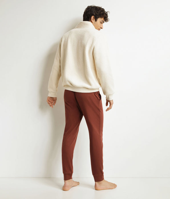 DIM Conjunto de pantalón de pijama para hombre Burdeos Dim