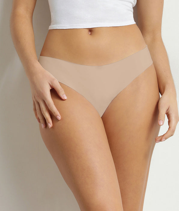 DIM Braguitas brasileñas invisibles de microfibra Nude Dim