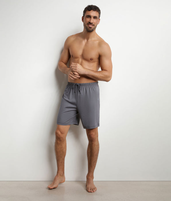 DIM Pijama corto de hombre en jersey gris oscuro Dim Nightwear