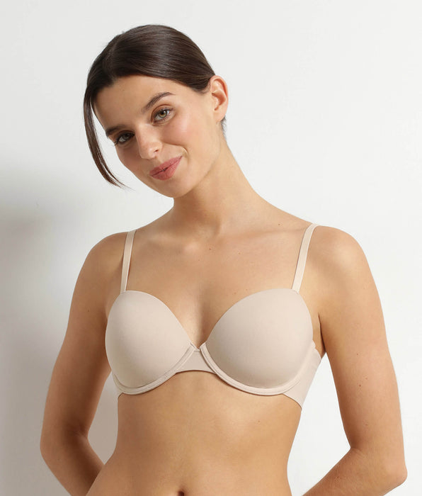 DIM Sujetador acolchado con aros de microfibra Nude Dim Invisible