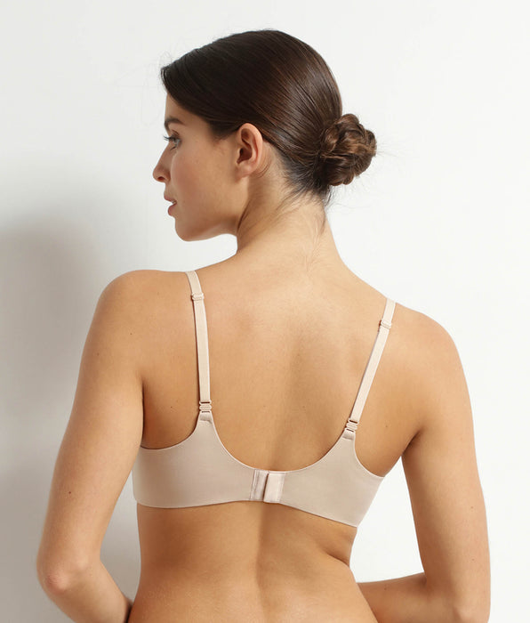 DIM Sujetador acolchado sin aros de microfibra Nude Dim Invisible