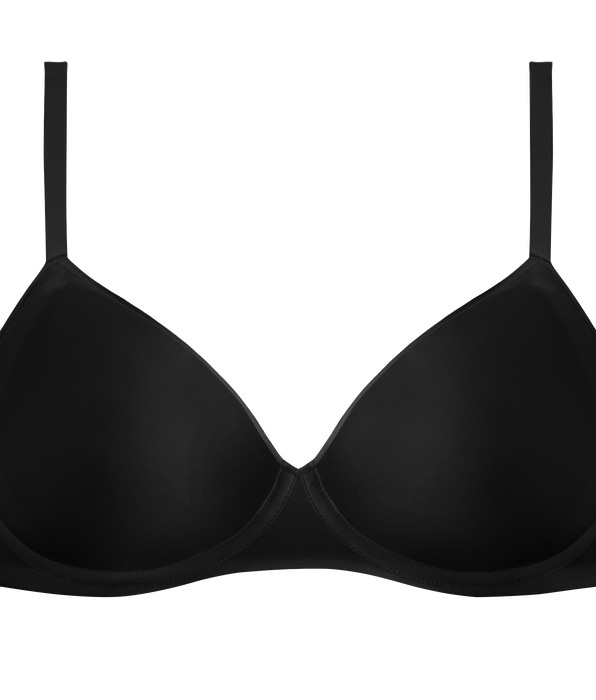 DIM Sujetador triangular sin aros de microfibra Negro Dim Invisible