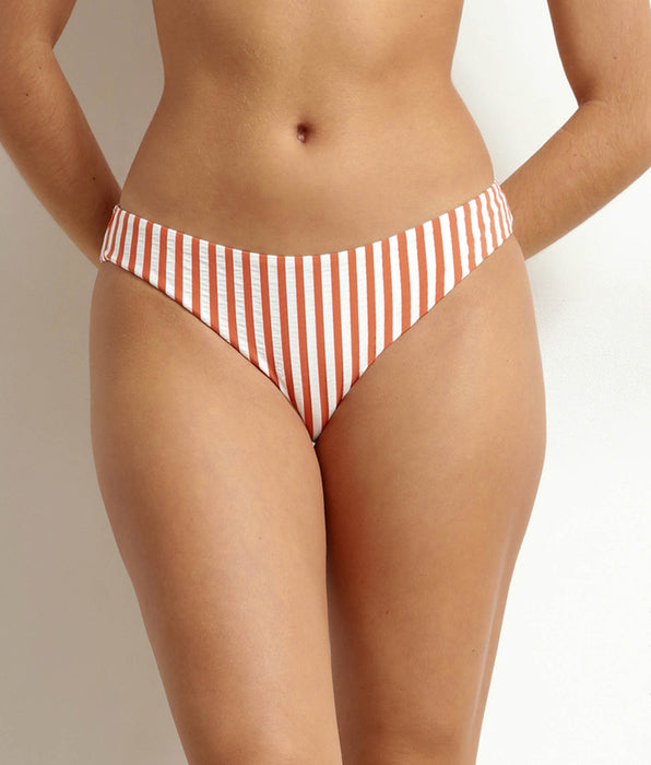 DIM Braguita de baño tipo bóxer para mujer Naranja a rayas Dim Swimwear