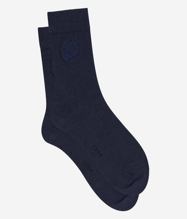 DIM Calcetines hombre navy blue de algodón Fancy
