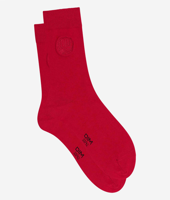 DIM Calcetines rojos para hombre de algodón Fancy