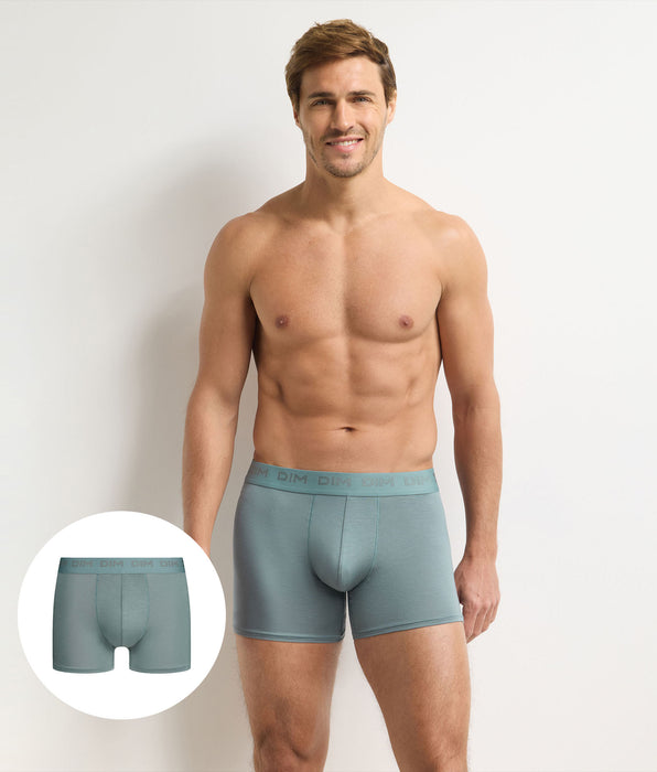 DIM Bóxer hombre azul gris Ultra Stretch