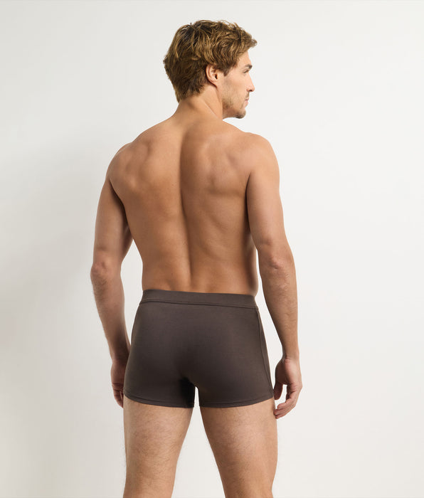 DIM Bóxer hombre con cintura elástica chocolate profundo Gentleman
