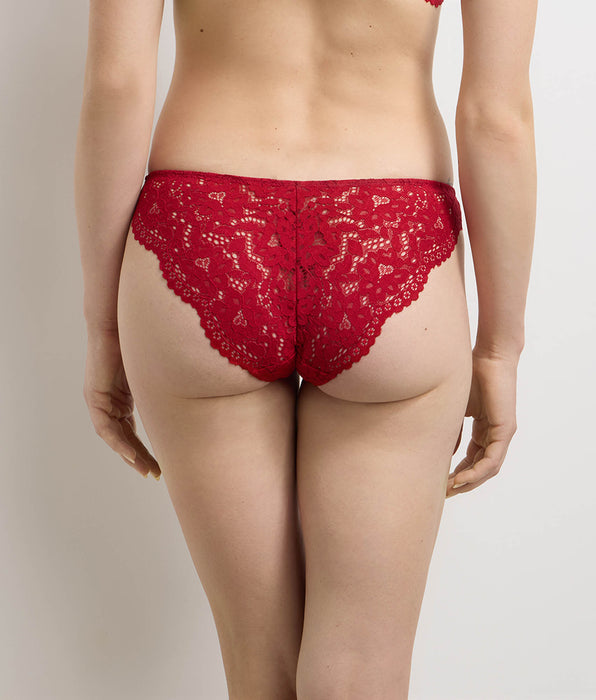 DIM Braguita de cintura alta roja Burning Eclat