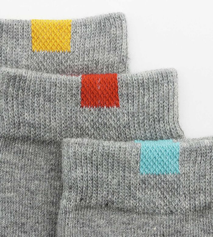 Pack de 5 pares de calcetines infantiles de algodón gris EcoDim, , DIM