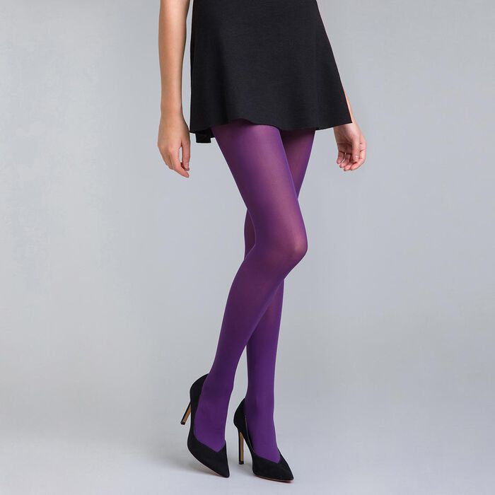 Collant opaque velouté violet nocturne  50D Style-DIM